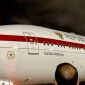 Pesawat Garuda Indonesia PK-GIF yang membawa Presiden Prabowo Subianto tiba di Pangkalan Udara Angkatan Udara Kerajaan Yordania Marka, Kota Amman, Yordania, Selasa (24/2/2026)