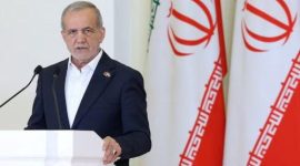 Presiden Iran Masoud Pezeshkian menyampaikan pidato peringatan Revolusi Islam ke-47 di tengah ketegangan dengan Amerika Serikat terkait program nuklir.