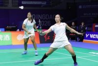 Pemain Timnas Bulutangkis Putri Indonesia bertanding melawan Jepang pada laga Grup X Badminton Asia Team Championships 2026 di Qingdao, China.
