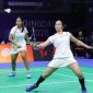 Pemain Timnas Bulutangkis Putri Indonesia bertanding melawan Jepang pada laga Grup X Badminton Asia Team Championships 2026 di Qingdao, China.