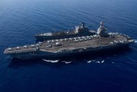 Kapal induk Amerika Serikat USS Gerald R. Ford (Foto: VIA REUTERS/U.S. NAVAL FORCES CENTRAL COMMAN)