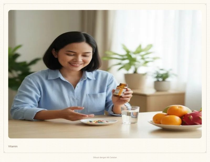 Berbagai vitamin seperti C, D, B kompleks, dan zinc membantu menjaga daya tahan tubuh orang dewasa agar tetap kuat dan optimal.