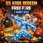 Ilustrasi kode redeem Free Fire 5 Maret 2026 dengan hadiah skin XM8 Blizzard Blaze, bundle eksklusif, dan diamond gratis. ( foto chat gpt)