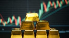 Ilustrasi emas batangan, harga emas hari ini.(DOK. Shutterstock.)

