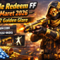 Kode redeem FF 1 Maret 2026 dengan skin SG2 Golden Glare.(foto chat GPT)