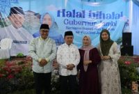Wali Kota Sungai Penuh Alfin bersama rombongan menghadiri kegiatan halal bihalal yang digelar Gubernur Jambi Al Haris di kediamannya di Bangko, Kabupaten Merangin, Senin (23/3/2026).