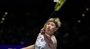 Lin Chun Yi merayakan kemenangan pada final All England Open 2026