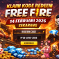  ilustrasi digital untuk promosi kode redeem Free Fire 14 Februari 2026. ( foto AI)