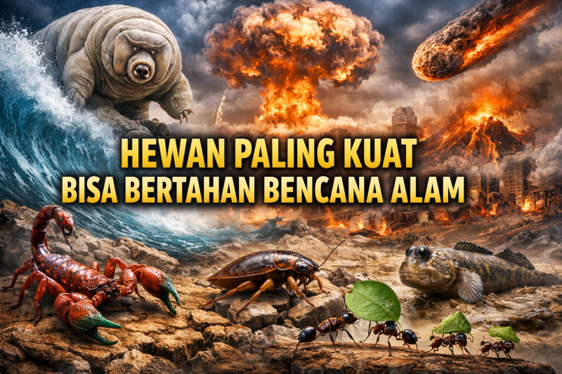 Lima hewan tangguh bertahan di kondisi ekstrem (Ilustrasi digital oleh ChatGPT)