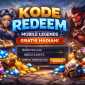 Ilustrasi kode redeem Mobile Legends menampilkan hadiah diamond, bundle, dan karakter game. Sumber: dibuat menggunakan AI 2026.