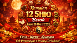 Ilustrasi ramalan 12 shio 20 Maret 2026 bernuansa keberuntungan. (foto AI)