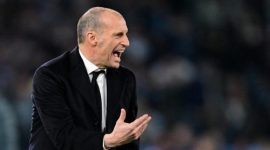 Allegri memilih bersikap realistis soal peluang juara Milan usai dibungkam Lazio di Serie A. Foto: REUTERS/Daniele Mascolo