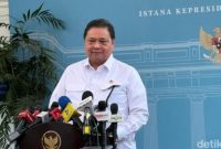 Menko Perekonomian Airlangga (Eva/detikcom)