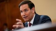 Menteri Luar Negeri AS Marco Rubio berbicara kepada wartawan