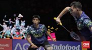 Sabar Karyaman Gutama/Moh Reza Pahlevi Isfahani bertanding melawan Christo Popov/Toma Junior Popov di All England 2026.