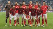 Pemain Timnas Indonesia siap bertanding melawan Saint Kitts & Nevis di Stadion GBK, Jakarta, FIFA Series 2026.