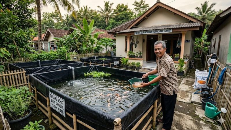 Berbagai jenis ikan hias seperti guppy, cupang, dan neon tetra yang mudah dirawat untuk hobi santai pensiunan.