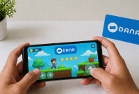 Ilustrasi pengguna memainkan game di ponsel untuk mengumpulkan saldo DANA dari aplikasi penghasil uang.
foto  Freepik