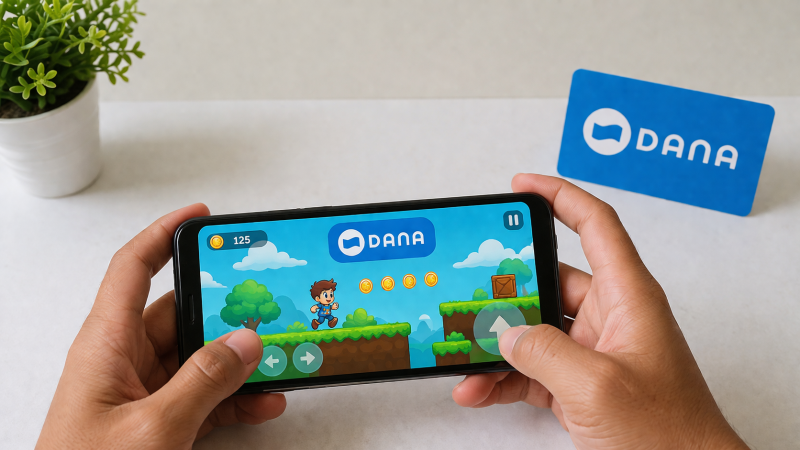 Ilustrasi pengguna memainkan game di ponsel untuk mengumpulkan saldo DANA dari aplikasi penghasil uang.
foto  Freepik