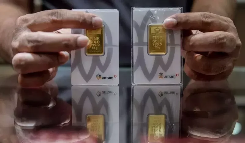 Harga emas Antam stabil di level Rp 2,857 juta per gram pada 4 April 2026