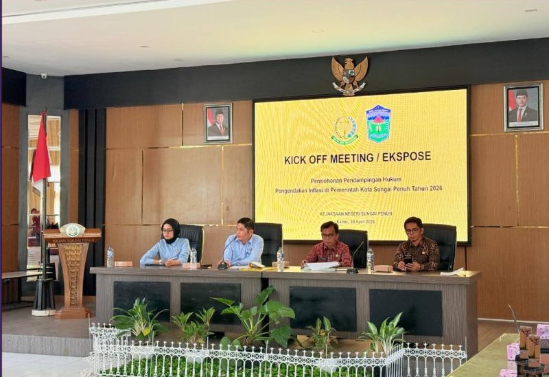 Asisten II bersama Kejari Sungai Penuh menggelar Kick Off Meeting pendampingan hukum pengendalian inflasi daerah.
