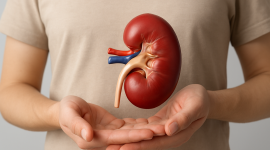 Ilustrasi ginjal manusia yang menggambarkan peran organ ini dalam menyaring limbah dan menjaga keseimbangan cairan tubuh.