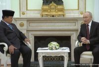 Presiden RI Prabowo Subianto bertemu Presiden Rusia Vladimir Putin di Kremlin, Moskow, Senin (13/4/2026), untuk memperkuat kemitraan strategis kedua negara.