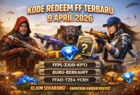 Ilustrasi kode redeem Free Fire 9 April 2026 dengan hadiah gratis.
