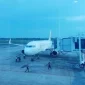 Suasana di landasan pesawat di Bandara Sultan Thaha, Jambi 