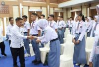 Sekda Sungai Penuh Alpian saat membuka kegiatan seleksi Paskibraka Tahun 2026 di Aula Kantor Wali Kota Sungai Penuh.