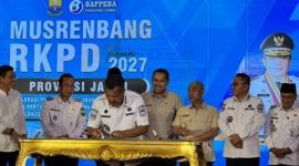 Bupati Kerinci, Monadi, menghadiri Musrenbang RKPD Provinsi Jambi Tahun 2027 di Auditorium Rumah Dinas Gubernur Jambi, Rabu (15/04/2026).