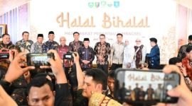Wali Kota Sungai Penuh, Alfin, S.H., menghadiri Halal Bihalal Perantau Sumbagsel di Palembang, Sabtu (25/4).