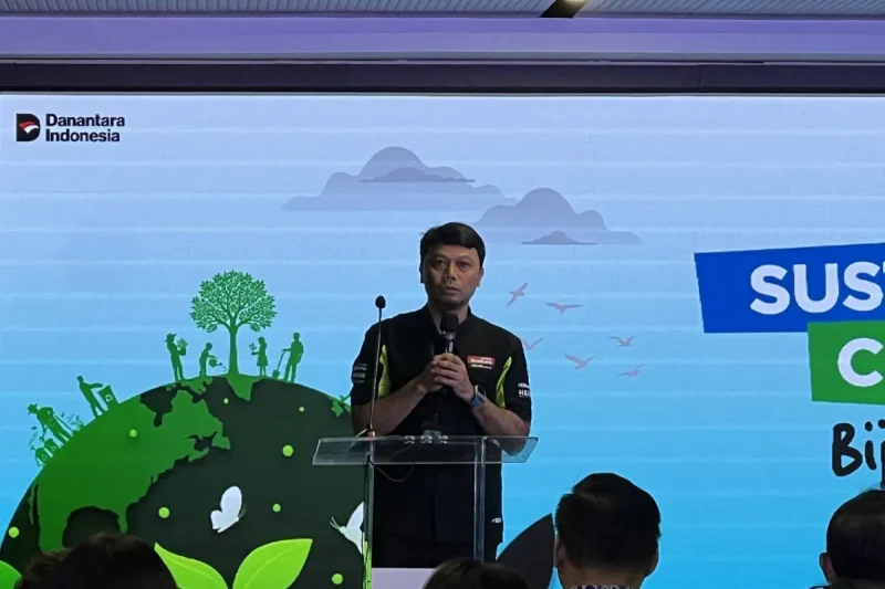 SVP Business Sustainability PT Pertamina (Persero) Wenny Ipmawan memberi paparan di acara Sustainability Champions yang digelar di Jakarta, Kamis (16/4/2026). (ANTARA/Putu Indah Savitri)