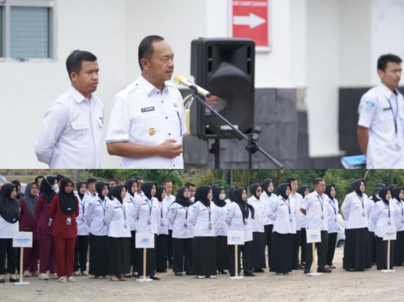 Wakil Bupati Kerinci pimpin apel kerja RSUD Kerinci pasca Idul Fitri, Rabu (1/4/2026, foto kerinci satu )