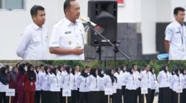 Wakil Bupati Kerinci pimpin apel kerja RSUD Kerinci pasca Idul Fitri, Rabu (1/4/2026, foto kerinci satu )