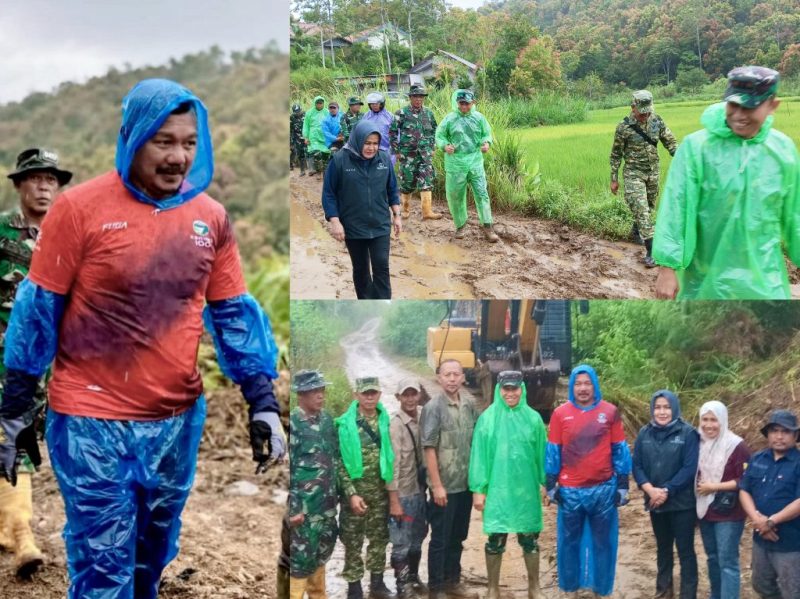 Bupati dan Dandim buka pembangunan jalan 26 km Pungut Mudik–Sungai Kuning. (foto Kerinci Satu)