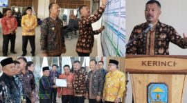 Bupati Kerinci memimpin penandatanganan komitmen percepatan digitalisasi desa di Ruang Pola Kantor Bupati Kerinci. ( foto Kkerinci Satu)
