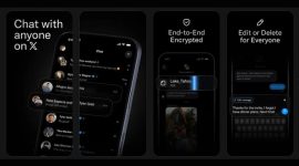 Tampilan aplikasi XChat di perangkat iOS yang menghadirkan layanan pesan instan terhubung langsung dengan platform X