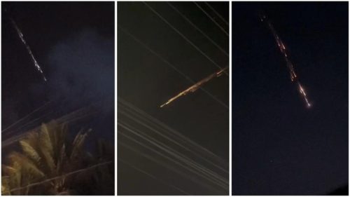 Penampakan benda bercahaya yang diduga meteor melintas cepat di langit Lampung dan sempat direkam warga