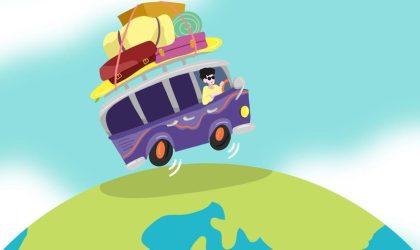 Ilustrasi suasana liburan dengan orang-orang menikmati waktu santai saat long weekend Mei 2026