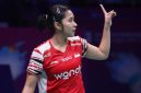Ester Nurumi Tri Wardoyo tampil gemilang dan memastikan kemenangan Indonesia atas Taiwan pada laga penentuan Uber Cup 2026 di Denmark