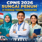 Ilustrasi tenaga kesehatan dalam promosi pembukaan CPNS 2026 di Kota Sungai Penuh dengan 31 formasi khusus sektor medis.