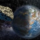 Ilustrasi okultasi asteroid Strenua saat melintas dan menutupi cahaya bintang