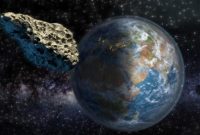 Ilustrasi okultasi asteroid Strenua saat melintas dan menutupi cahaya bintang