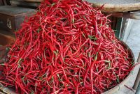 Cabe merah naik di Pasar Tanjung Bajure.