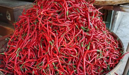 Cabe merah naik di Pasar Tanjung Bajure Sungai Penuh