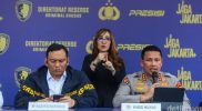 Konferensi pers Polda Metro Jaya terkait penangkapan pelaku dukun pemalsuan uang di Bogor