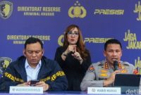 Polda Metro Jaya menggelar konferensi pers terkait penangkapan pemalsu uang di Bogor. (Gilang Faturahman/detikfoto)
