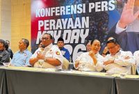 Foto: Presiden KSPSI Andi Gani Nena Wea saat memberikan keterangan pers terkait persiapan May Day 2026 di Jakarta (Ondang/detikcom)