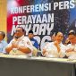 Foto: Presiden KSPSI Andi Gani Nena Wea saat memberikan keterangan pers terkait persiapan May Day 2026 di Jakarta (Ondang/detikcom)